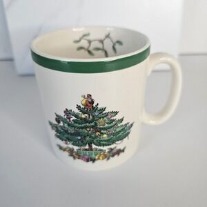 Spode Christmas Tree Mug England S3324 L Holly Mistletoe Santa 19-m A13 beverage
